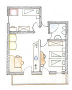 Grundriss Ferienwohnung Dolomiten