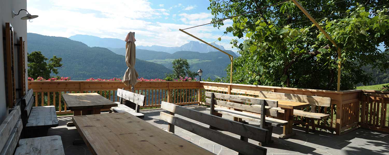 Panorama von der Terrasse auf dem Winkler Hof Bauernhof Urlaub