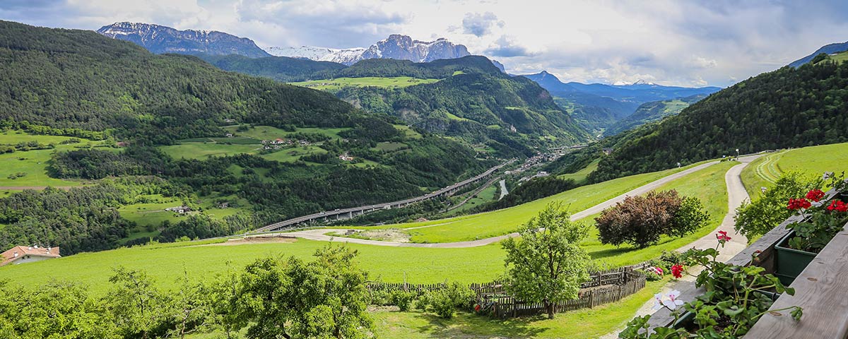 Ausblick auf den Schlern vom Winkler Hof